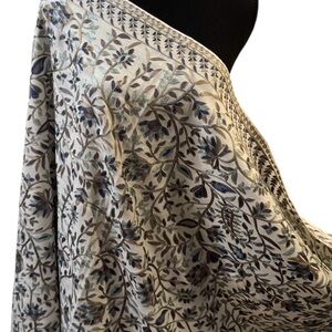 Full Sized Floral Embroidered Pashmina Shawl